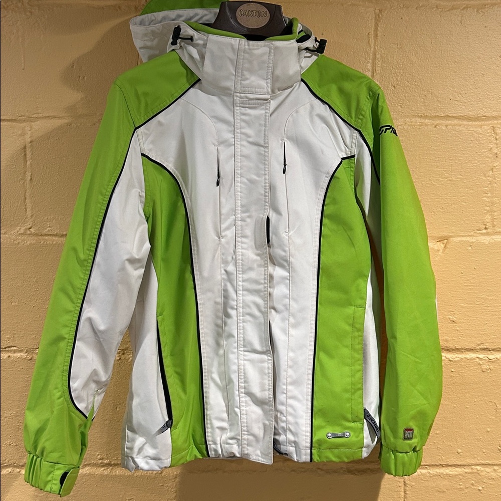 Spyder Lime Green and White Women’s snowboard/ski jacket